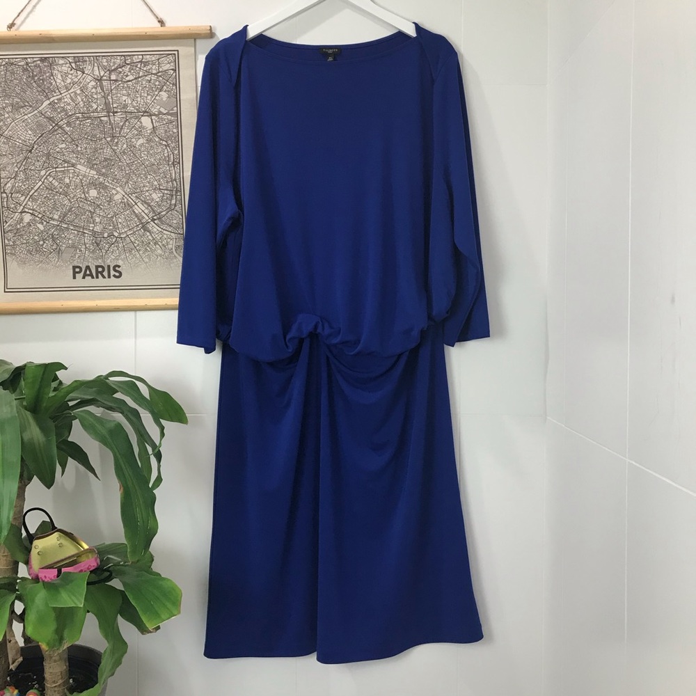 Talbots Matte Jersey Blouson Dress